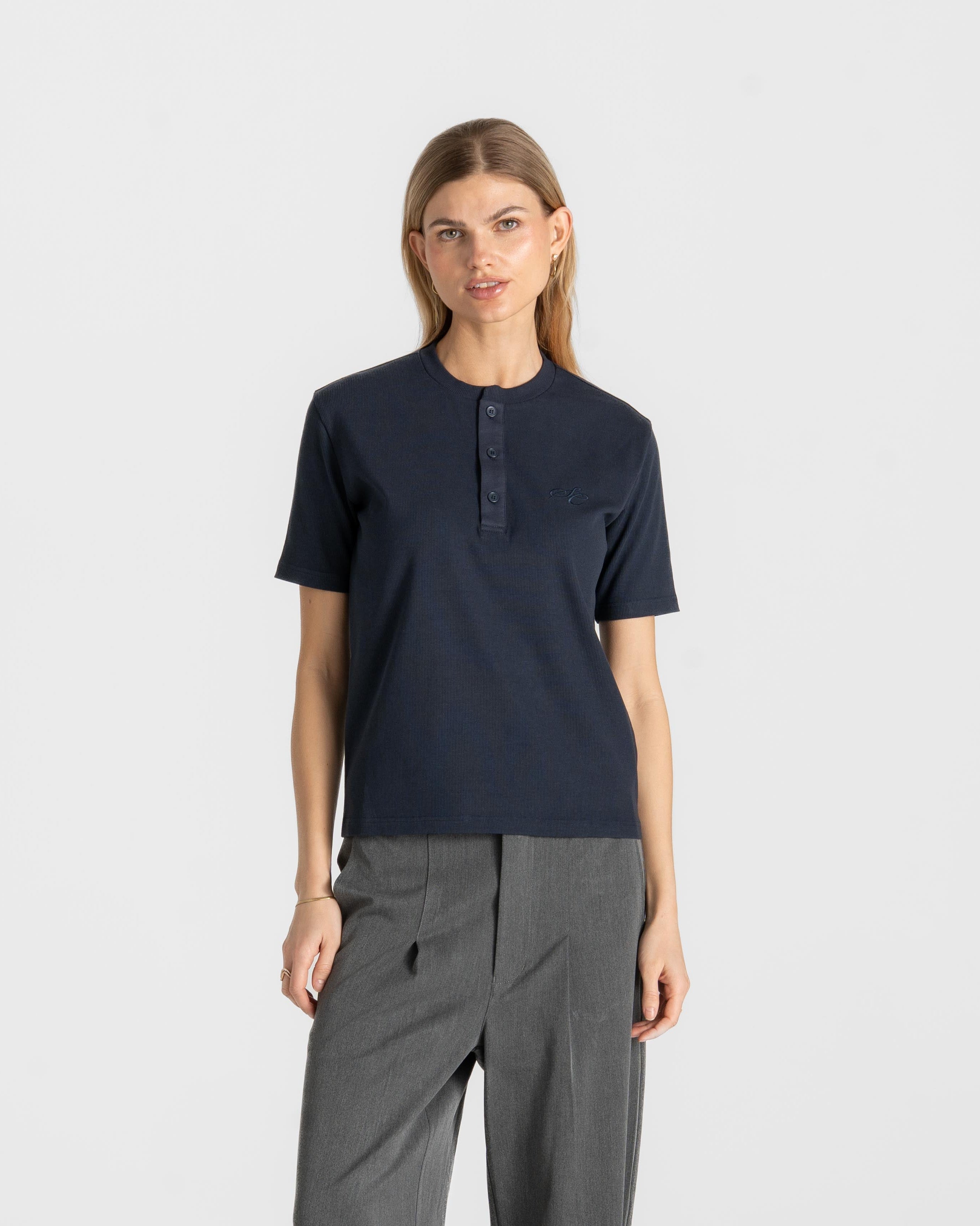 Henley Short Sleeve Navy